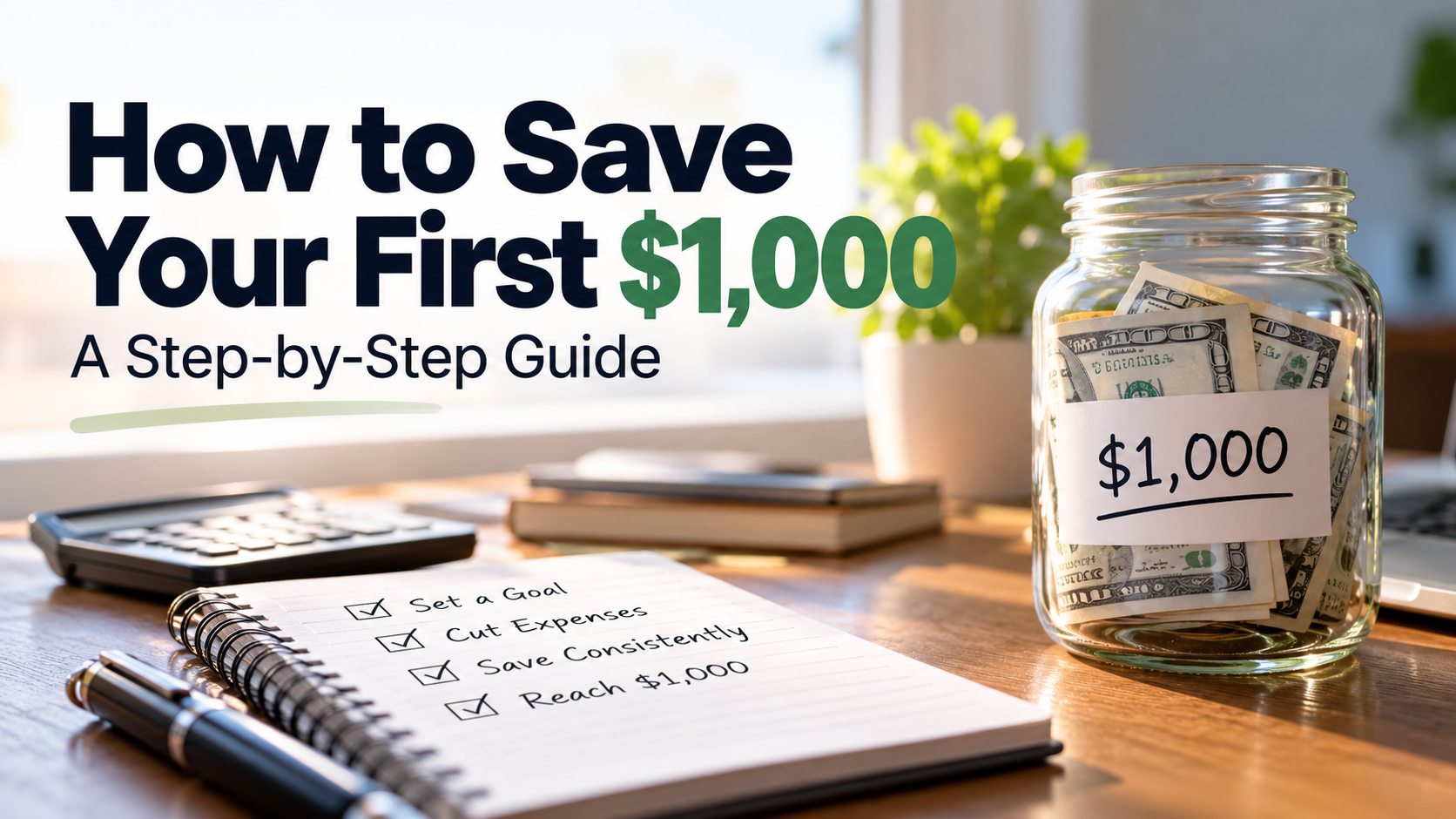 How to save your first $1,000 step-by-step guide